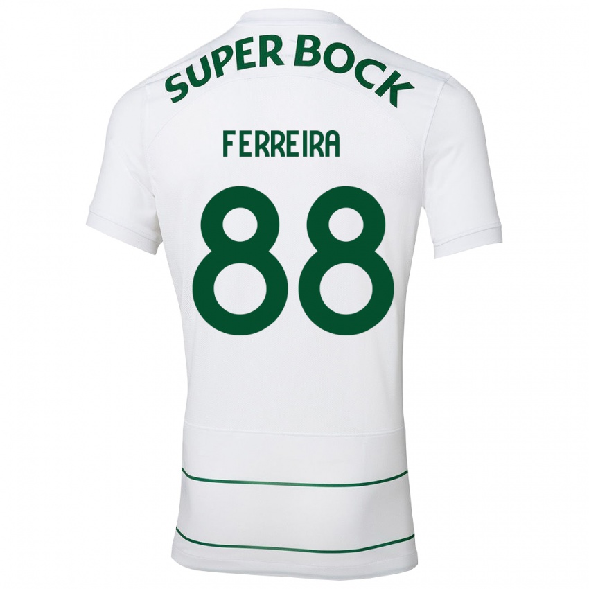 Kinder Tiago Ferreira #88 Weiß Auswärtstrikot Trikot 2023/24 T-Shirt Belgien
