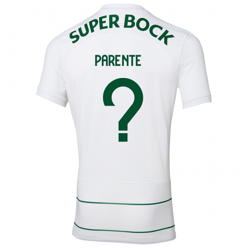 Enfant Maillot Tiago Parente #0 Blanc Tenues Extérieur 2023/24 T-Shirt Belgique
