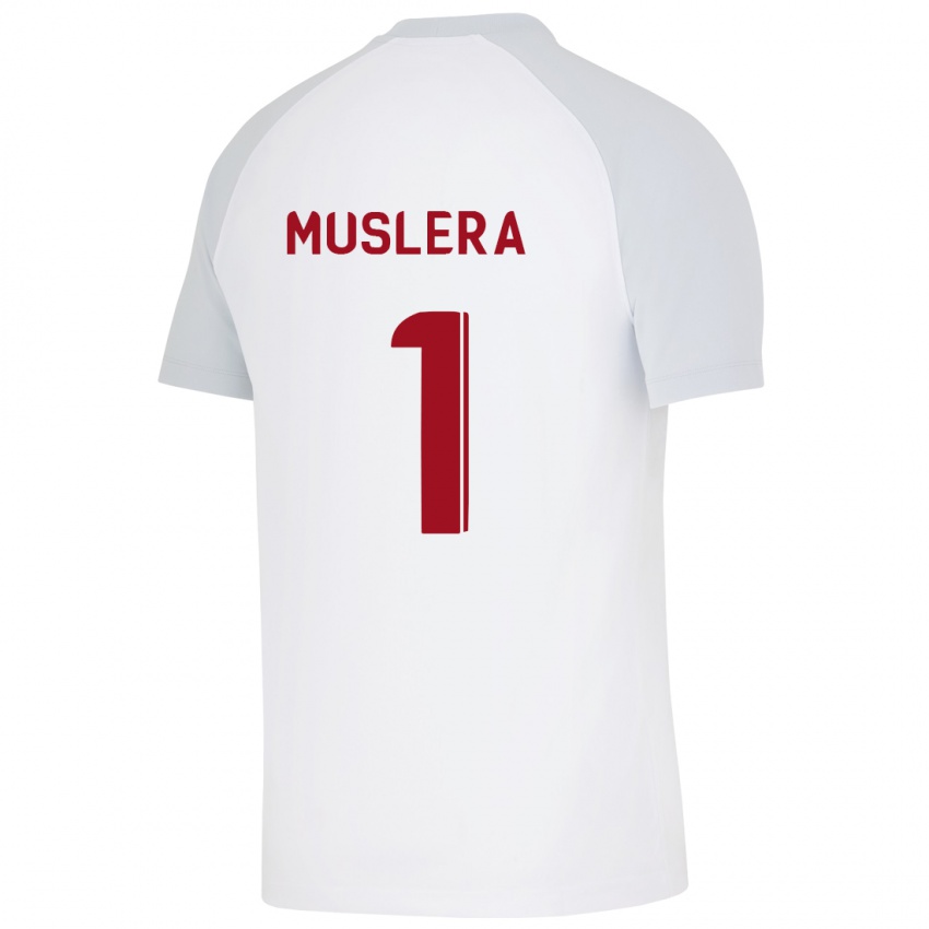 Kinder Fernando Muslera #1 Weiß Auswärtstrikot Trikot 2023/24 T-Shirt Belgien