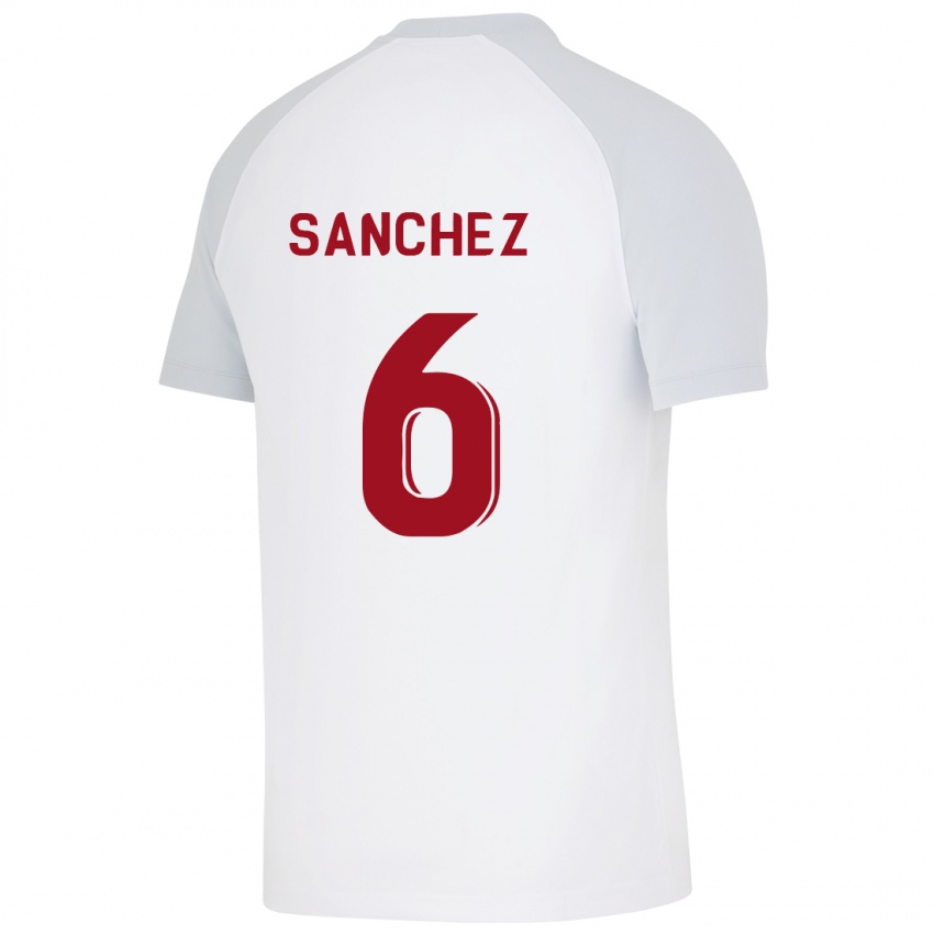 Kinder Davinson Sanchez #6 Weiß Auswärtstrikot Trikot 2023/24 T-Shirt Belgien