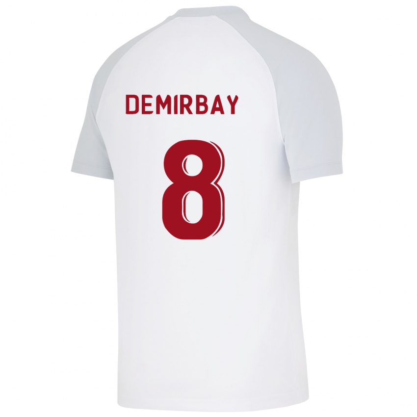 Kinder Kerem Demirbay #8 Weiß Auswärtstrikot Trikot 2023/24 T-Shirt Belgien