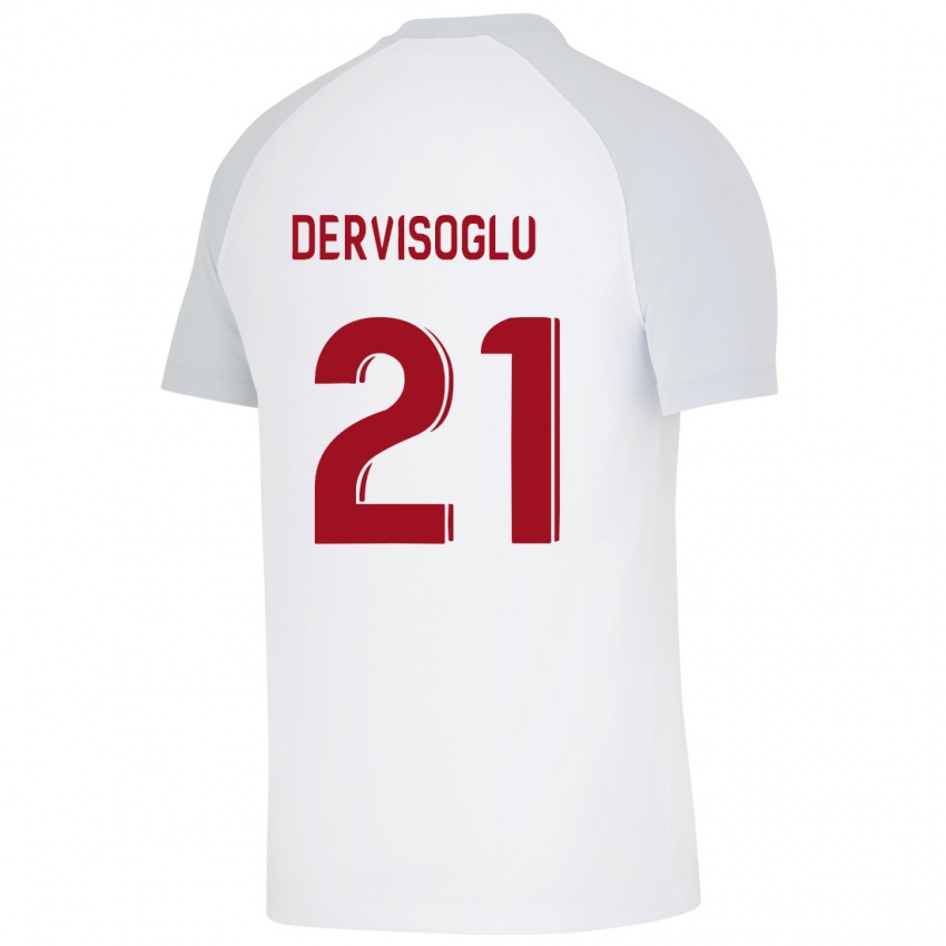 Kinder Halil Dervişoğlu #21 Weiß Auswärtstrikot Trikot 2023/24 T-Shirt Belgien