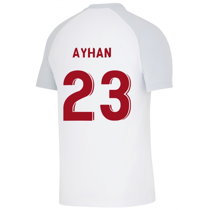 Kinder Kaan Ayhan #23 Weiß Auswärtstrikot Trikot 2023/24 T-Shirt Belgien