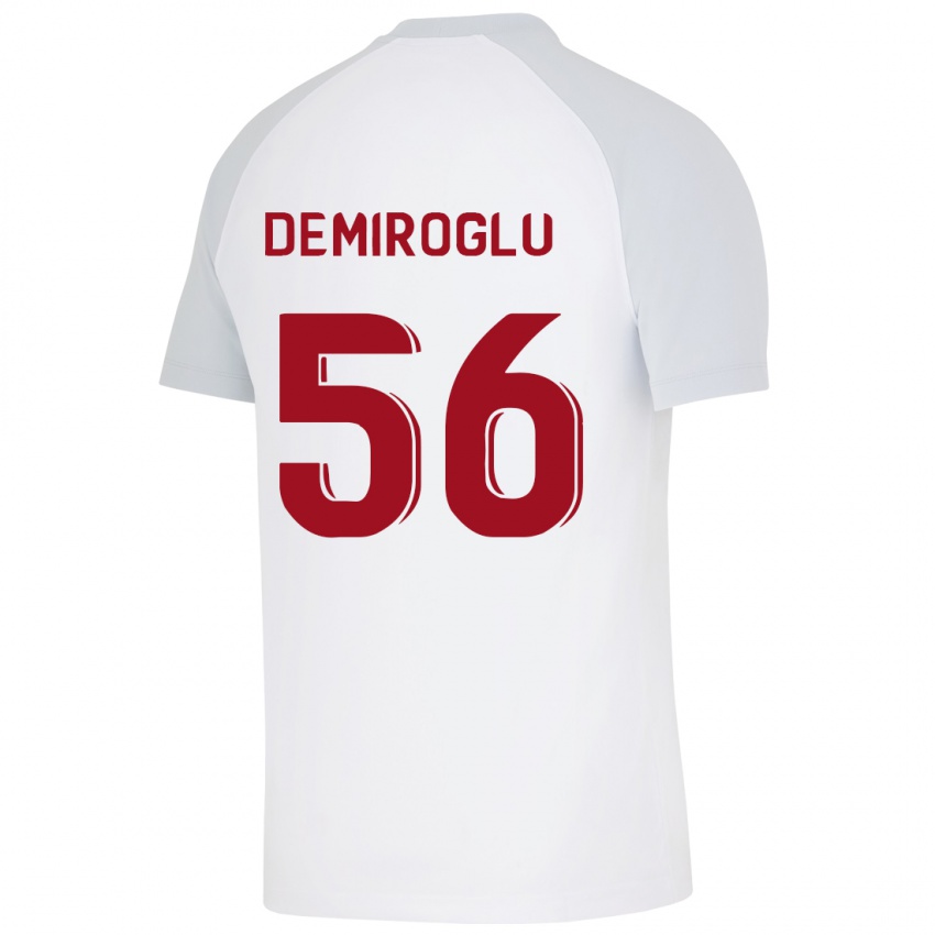 Kinder Baran Demiroğlu #56 Weiß Auswärtstrikot Trikot 2023/24 T-Shirt Belgien