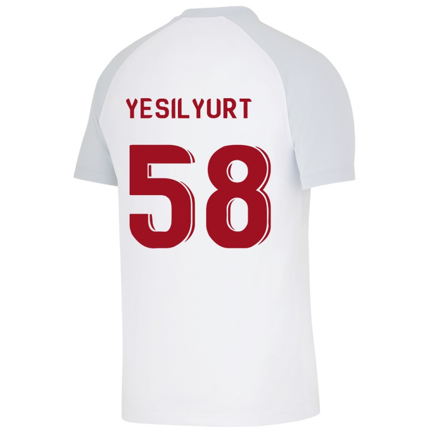 Kinder Ali Yeşilyurt #58 Weiß Auswärtstrikot Trikot 2023/24 T-Shirt Belgien
