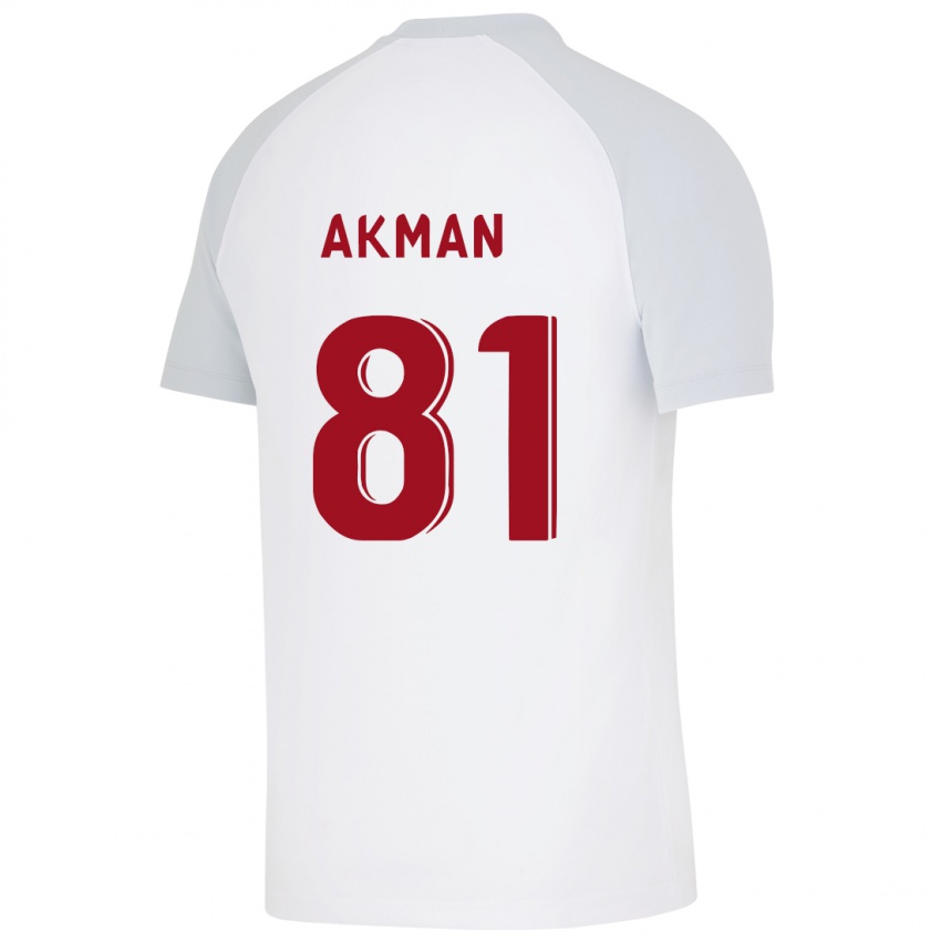 Kinder Hamza Akman #81 Weiß Auswärtstrikot Trikot 2023/24 T-Shirt Belgien