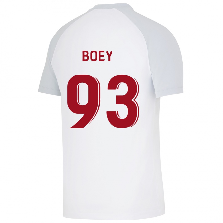Kinder Sacha Boey #93 Weiß Auswärtstrikot Trikot 2023/24 T-Shirt Belgien