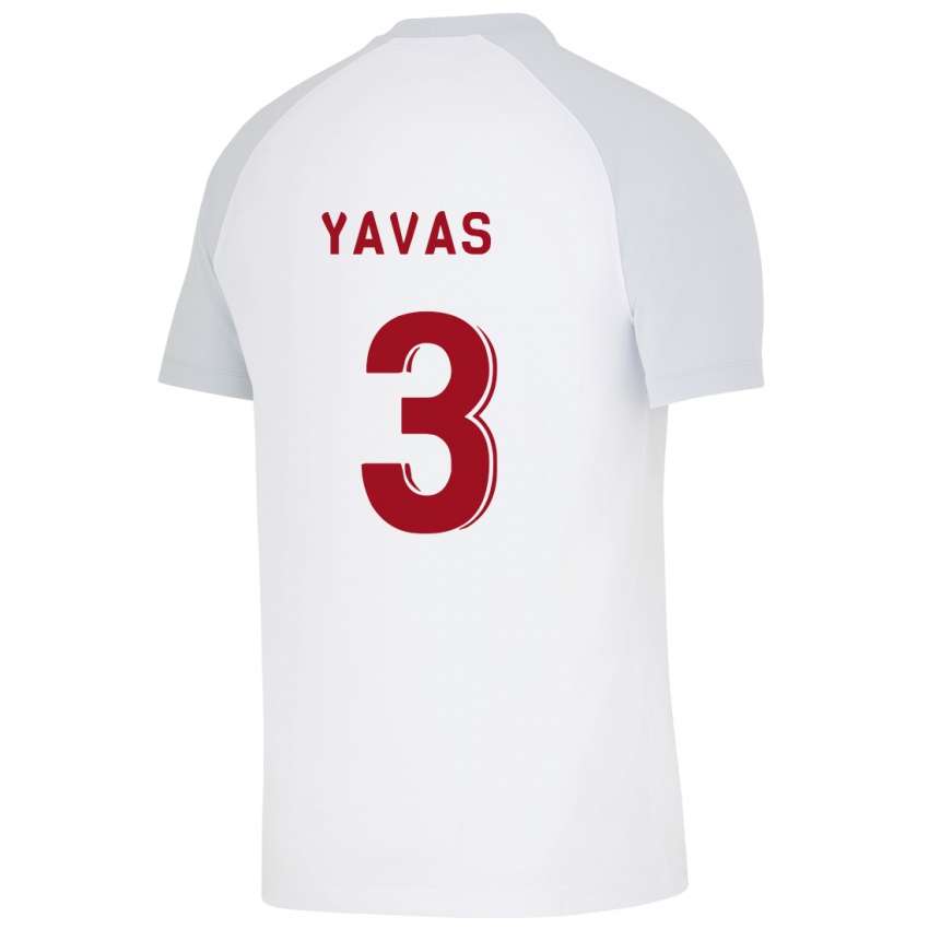 Kinder Arda Yavas #3 Weiß Auswärtstrikot Trikot 2023/24 T-Shirt Belgien