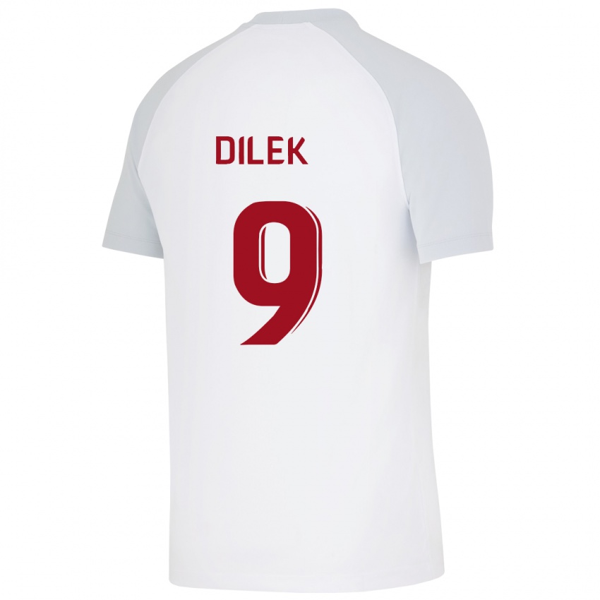 Kinder Yalin Dilek #9 Weiß Auswärtstrikot Trikot 2023/24 T-Shirt Belgien