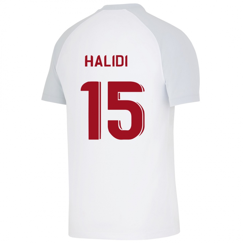 Kinder Isa Halidi #15 Weiß Auswärtstrikot Trikot 2023/24 T-Shirt Belgien