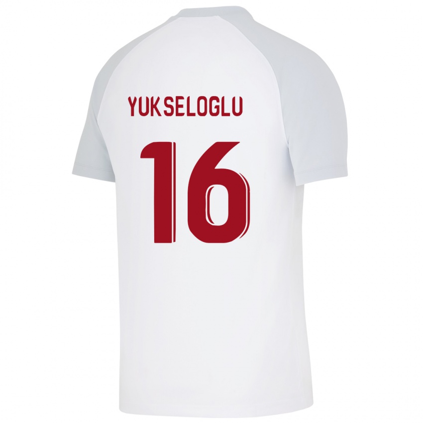 Kinder Ayaz Yükseloğlu #16 Weiß Auswärtstrikot Trikot 2023/24 T-Shirt Belgien