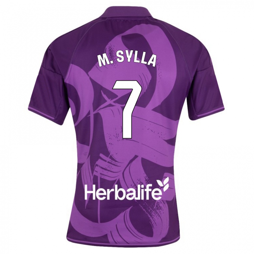 Kinder Mamadou Sylla #7 Violett Auswärtstrikot Trikot 2023/24 T-Shirt Belgien