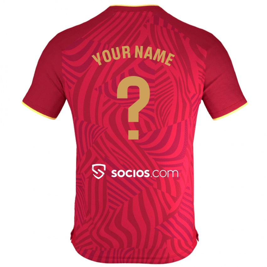 Kinder Ihren Namen #0 Rot Auswärtstrikot Trikot 2023/24 T-Shirt Belgien
