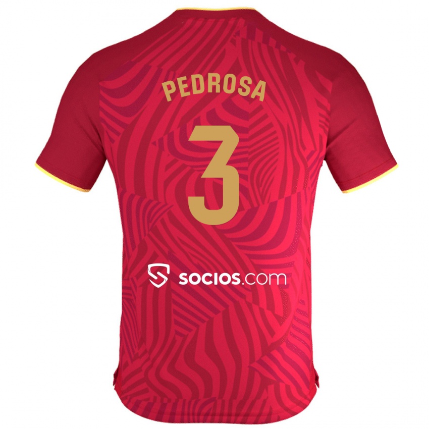 Kinder Adrià Pedrosa #3 Rot Auswärtstrikot Trikot 2023/24 T-Shirt Belgien