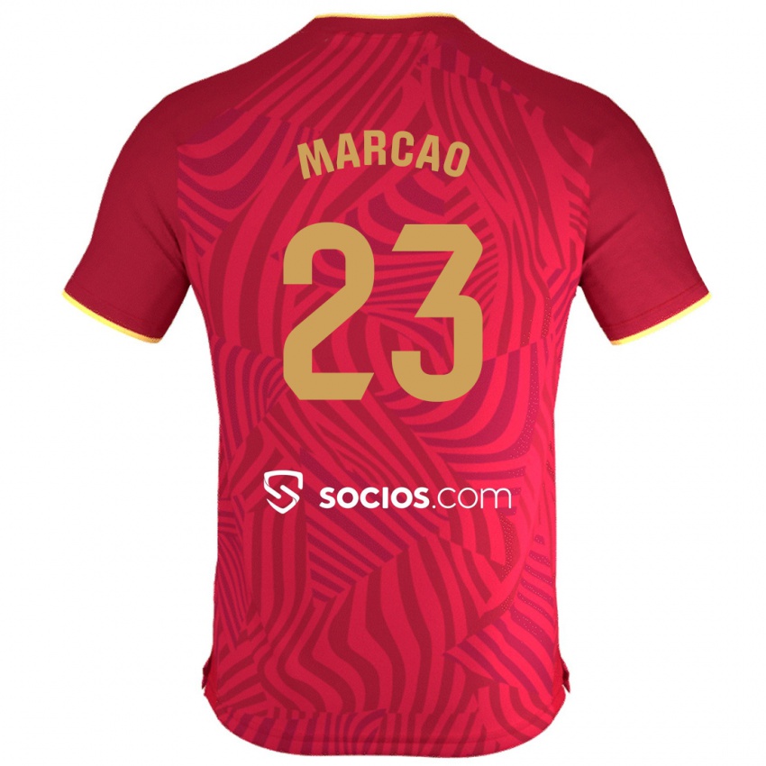Kinder Marcão #23 Rot Auswärtstrikot Trikot 2023/24 T-Shirt Belgien
