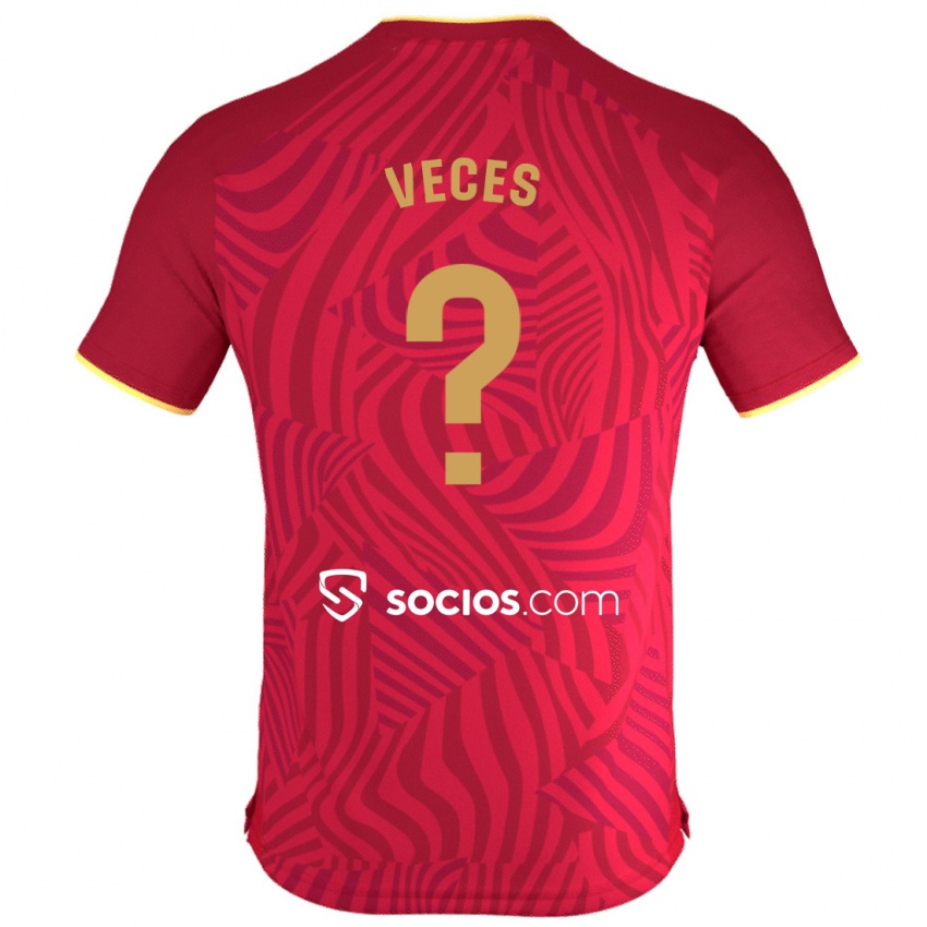 Kinder Sergio Veces #0 Rot Auswärtstrikot Trikot 2023/24 T-Shirt Belgien