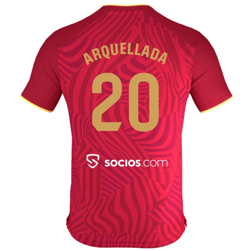 Kinder Álvaro Arquellada #20 Rot Auswärtstrikot Trikot 2023/24 T-Shirt Belgien