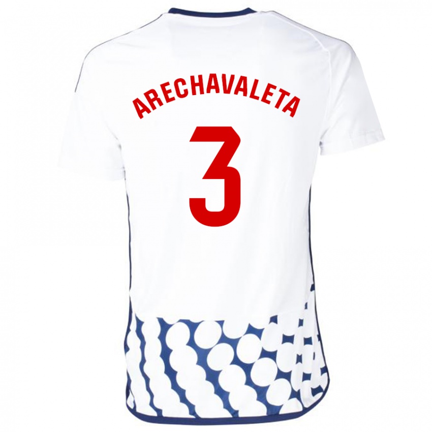 Enfant Maillot Jorge Arechavaleta #3 Blanc Tenues Extérieur 2023/24 T-Shirt Belgique