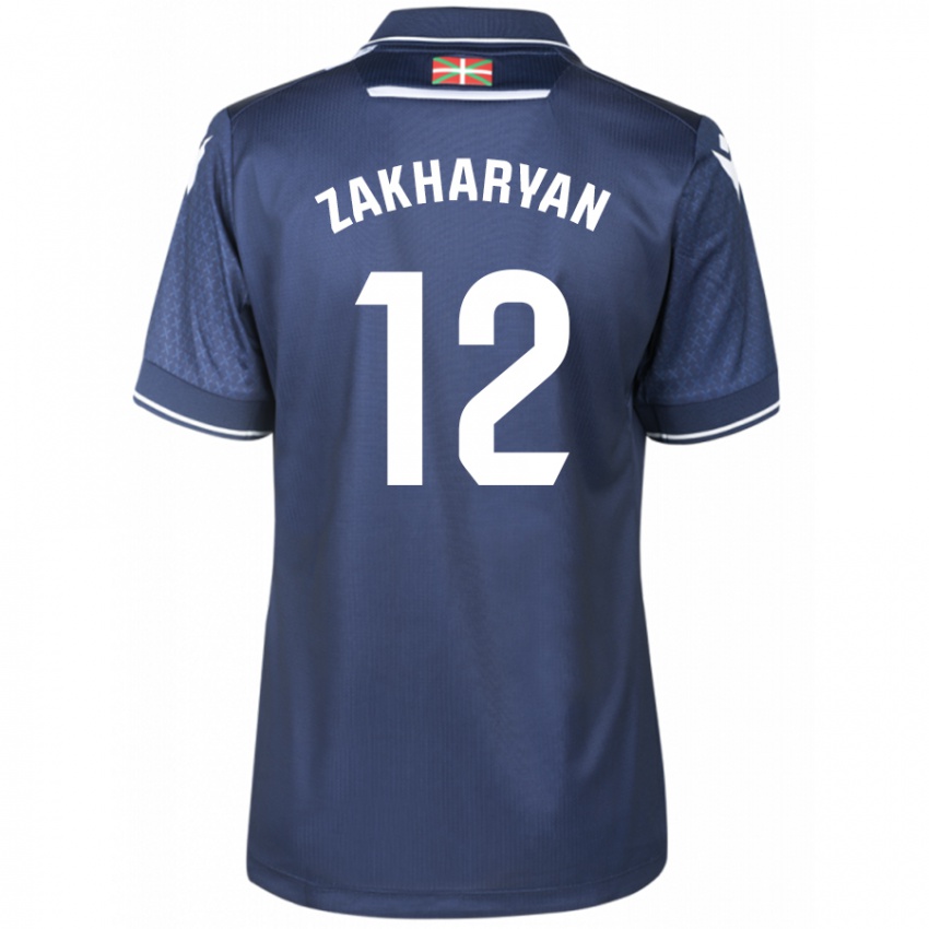 Kinderen Arsen Zakharyan #12 Marine Uitshirt Uittenue 2023/24 T-Shirt België