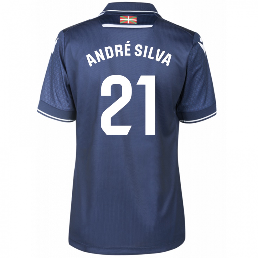 Kinder Andre Silva #21 Marine Auswärtstrikot Trikot 2023/24 T-Shirt Belgien