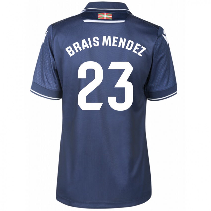 Kinder Brais Méndez #23 Marine Auswärtstrikot Trikot 2023/24 T-Shirt Belgien