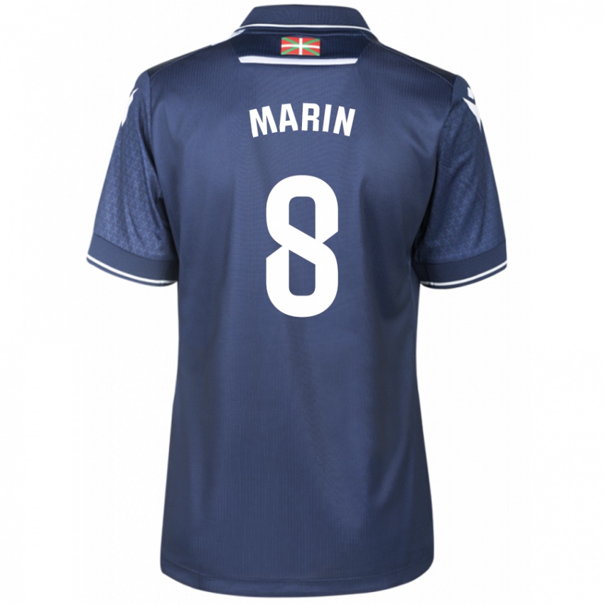 Kinder Pablo Marín #8 Marine Auswärtstrikot Trikot 2023/24 T-Shirt Belgien