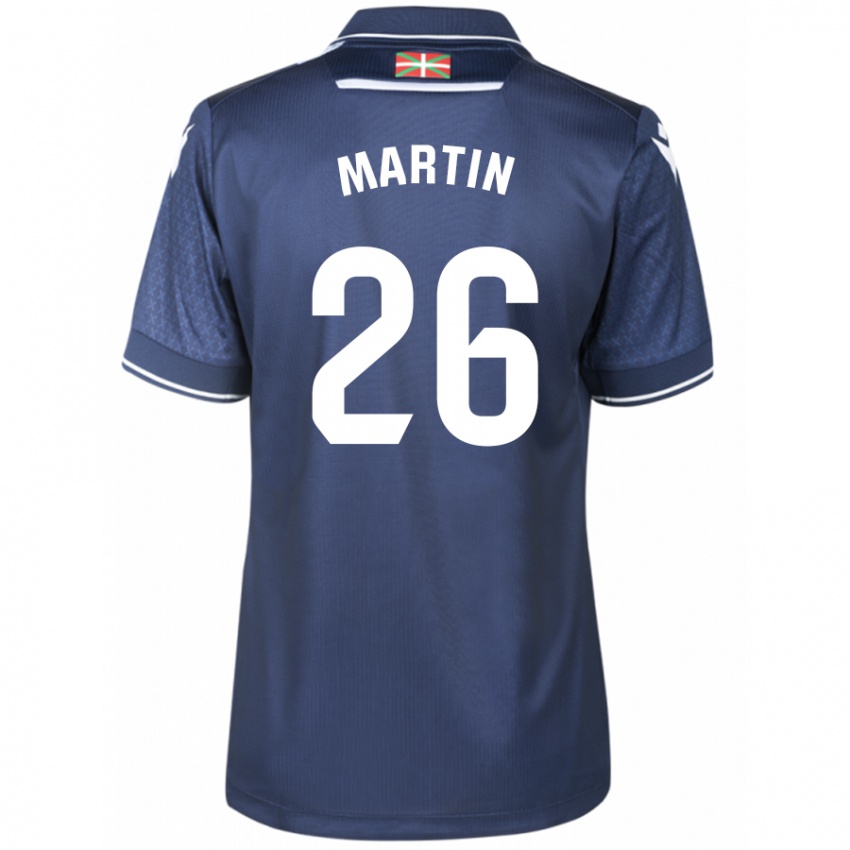 Kinder Jon Martín #26 Marine Auswärtstrikot Trikot 2023/24 T-Shirt Belgien