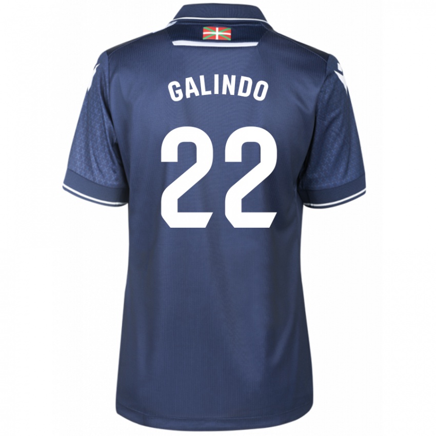 Kinder Iker Galindo #22 Marine Auswärtstrikot Trikot 2023/24 T-Shirt Belgien