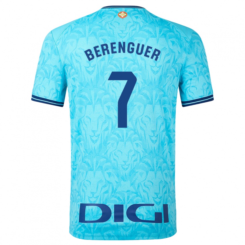Enfant Maillot Álex Berenguer #7 Bleu Ciel Tenues Extérieur 2023/24 T-Shirt Belgique
