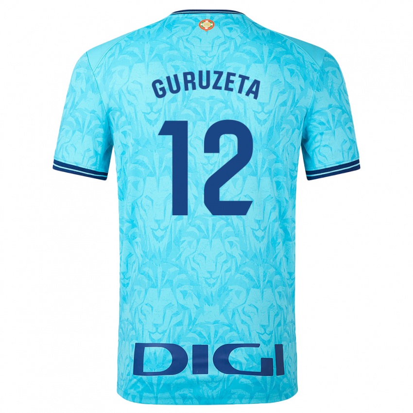 Kinderen Gorka Guruzeta #12 Hemelsblauw Uitshirt Uittenue 2023/24 T-Shirt België