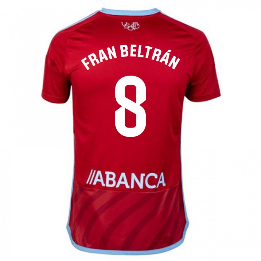 Enfant Maillot Fran Beltrán #8 Rouge Tenues Extérieur 2023/24 T-Shirt Belgique