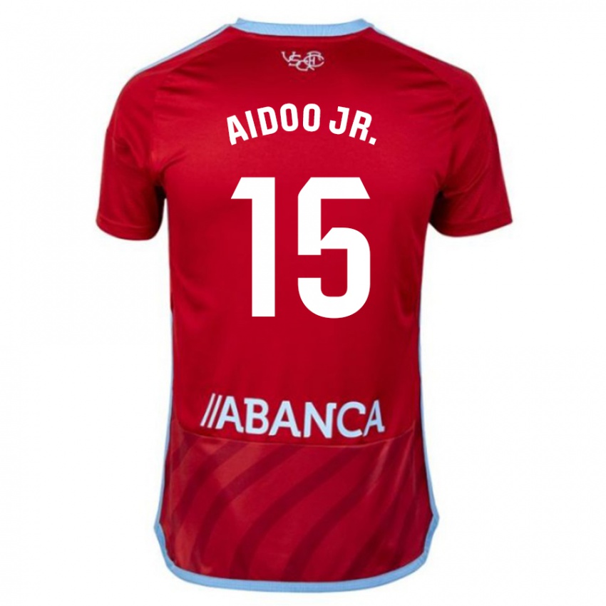 Kinder Joseph Aidoo #15 Rot Auswärtstrikot Trikot 2023/24 T-Shirt Belgien