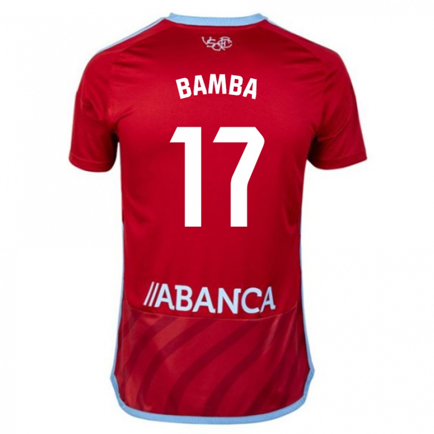 Enfant Maillot Jonathan Bamba #17 Rouge Tenues Extérieur 2023/24 T-Shirt Belgique