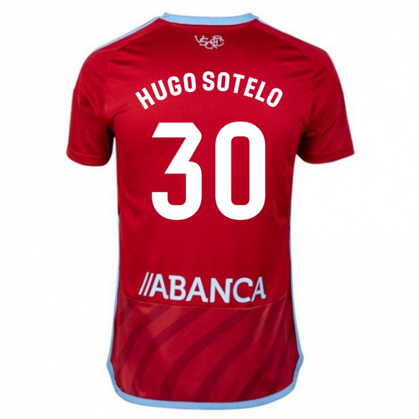 Enfant Maillot Hugo Sotelo #30 Rouge Tenues Extérieur 2023/24 T-Shirt Belgique