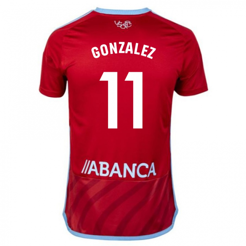 Kinder Alfon González #11 Rot Auswärtstrikot Trikot 2023/24 T-Shirt Belgien