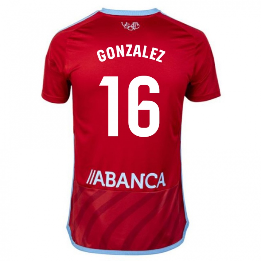 Kinder Dani González #16 Rot Auswärtstrikot Trikot 2023/24 T-Shirt Belgien