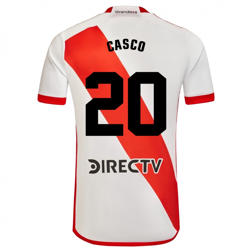 Heren Milton Casco #20 Wit Rood Thuisshirt Thuistenue 2023/24 T-Shirt België