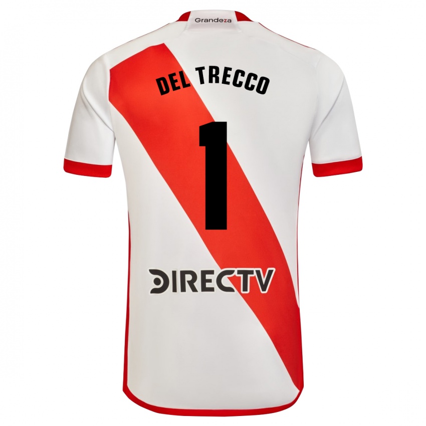 Heren Martina Del Trecco #1 Wit Rood Thuisshirt Thuistenue 2023/24 T-Shirt België