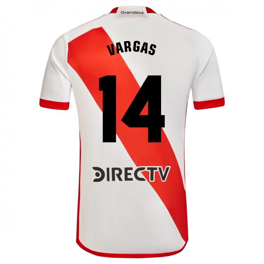 Herren Agustina Vargas #14 Weiß Rot Heimtrikot Trikot 2023/24 T-Shirt Belgien