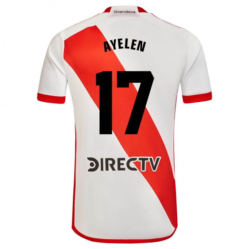 Herren Stephanie Ayelén Melgarejo #17 Weiß Rot Heimtrikot Trikot 2023/24 T-Shirt Belgien