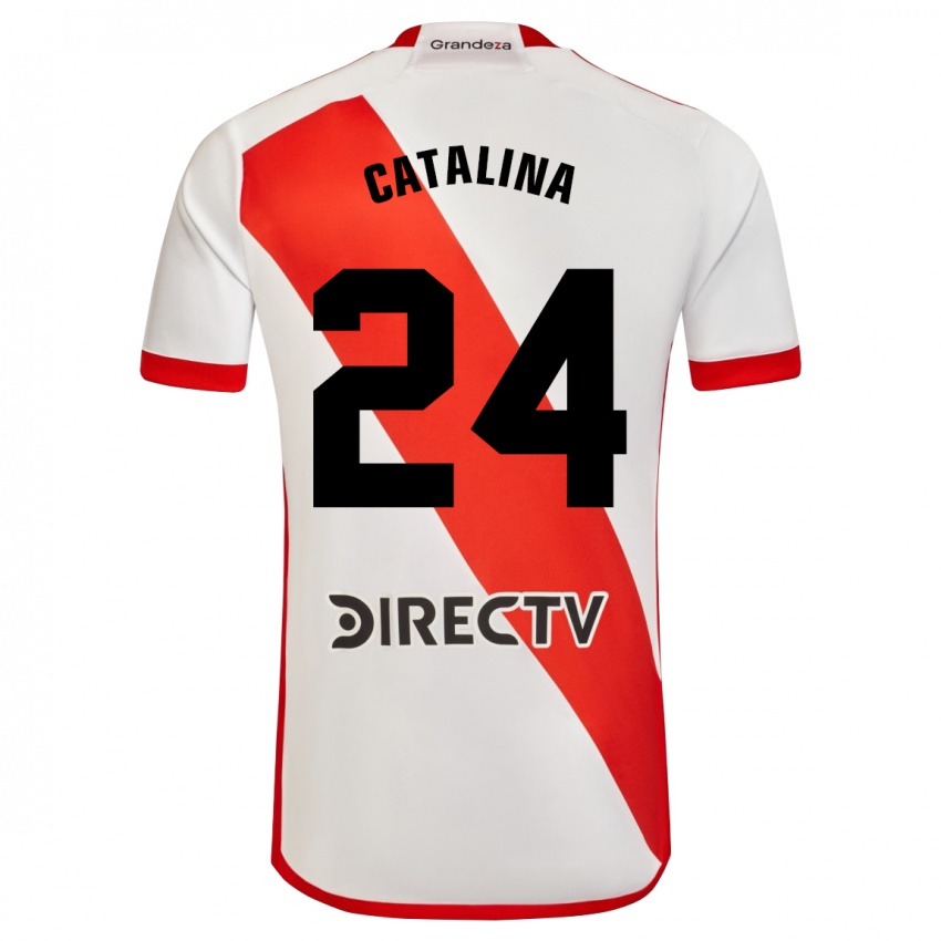 Herren Catalina Julia Primo #24 Weiß Rot Heimtrikot Trikot 2023/24 T-Shirt Belgien