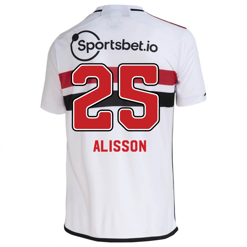 Herren Alisson #25 Weiß Heimtrikot Trikot 2023/24 T-Shirt Belgien