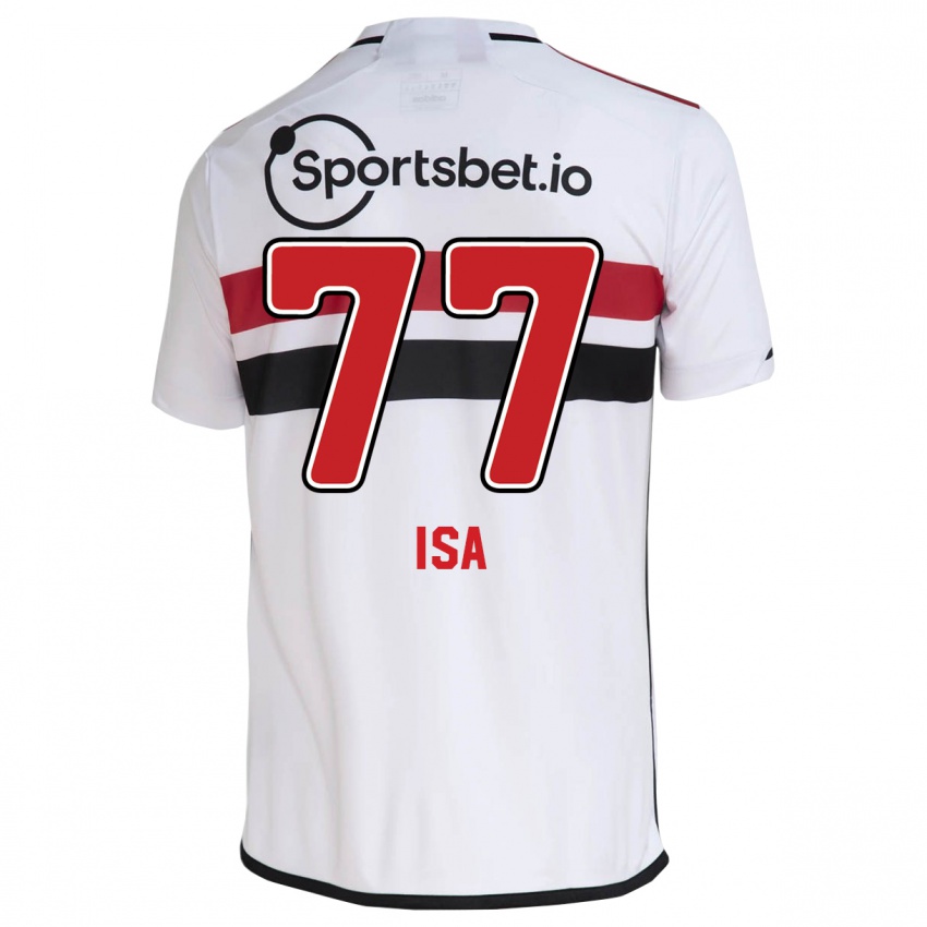 Homme Maillot Isa #77 Blanc Tenues Domicile 2023/24 T-Shirt Belgique