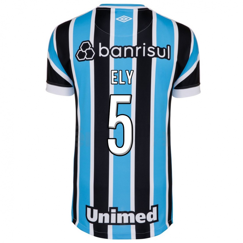 Homme Maillot Rodrigo Ely #5 Bleu Tenues Domicile 2023/24 T-Shirt Belgique