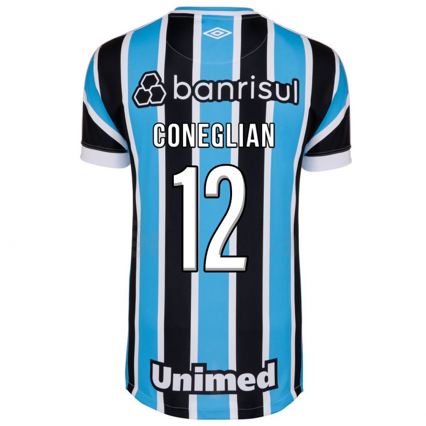 Homme Maillot Arthur Coneglian #12 Bleu Tenues Domicile 2023/24 T-Shirt Belgique