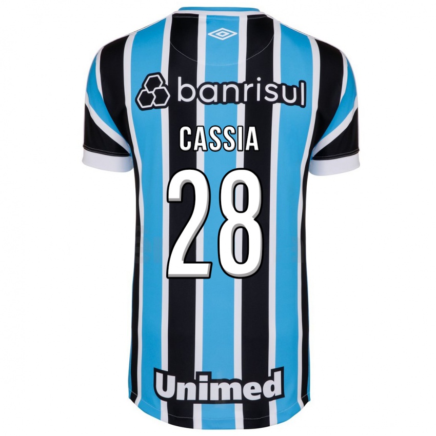 Homme Maillot Cássia #28 Bleu Tenues Domicile 2023/24 T-Shirt Belgique