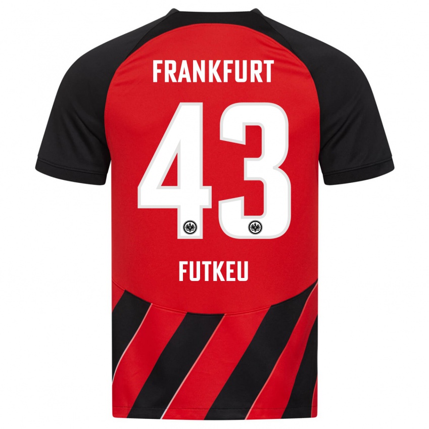 Herren Noel Futkeu #43 Rot Schwarz Heimtrikot Trikot 2023/24 T-Shirt Belgien