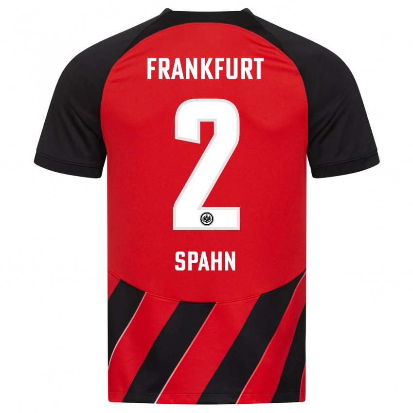 Herren Maurice Spahn #2 Rot Schwarz Heimtrikot Trikot 2023/24 T-Shirt Belgien