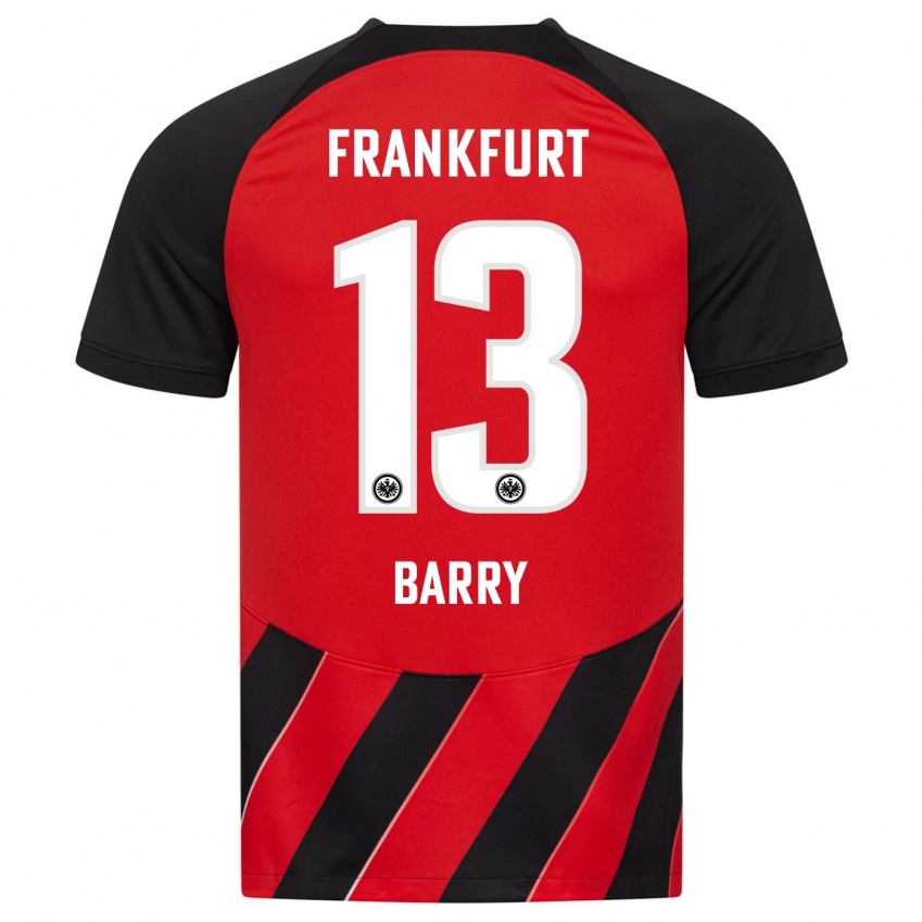 Herren Jasha Barry #13 Rot Schwarz Heimtrikot Trikot 2023/24 T-Shirt Belgien