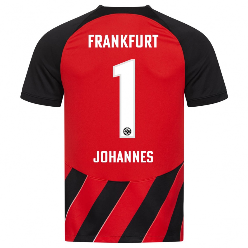 Herren Stina Johannes #1 Rot Schwarz Heimtrikot Trikot 2023/24 T-Shirt Belgien